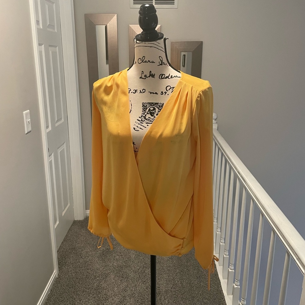 NWT L’academie wrap blouse